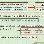 lottery probability formula