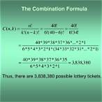lottery combinations formula